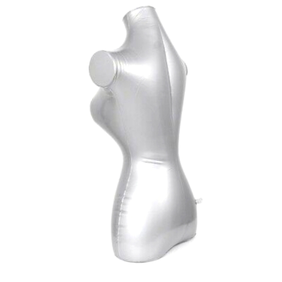 Female Model Tailors Inflatable Manikin Silver BODY Form Display Torso Fashion - Picture 3 of 12